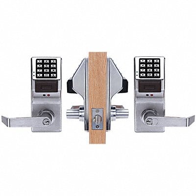 Electronic Lock Brushed Chrome 12 Button