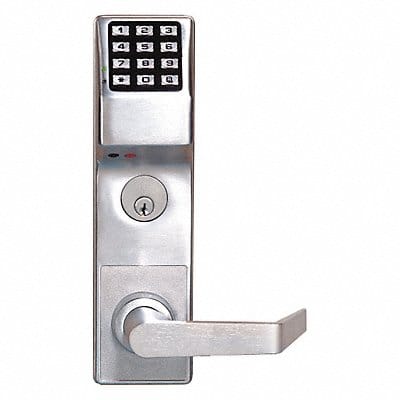 Electronic Lock Brushed Chrome 12 Button