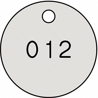 Numbered Tag Plastic 1 1/2in H PK25 Numbered Tag Plastic 1 1/2in H PK25