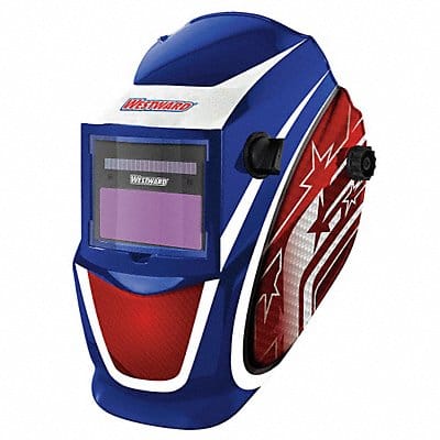Auto Dark Weld Helmet 4 9-13 Red/Blu/Wht