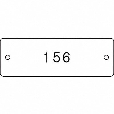 Numbered Tag Plastic 1in H 3in W PK100