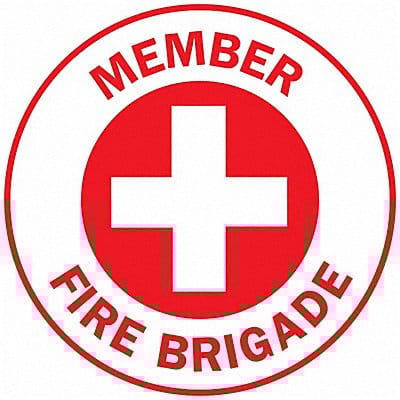 Hard Hat Emblem Labl 2in. Dia Vinyl PK4