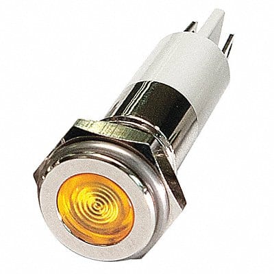 Flat Indicator Light Yellow 12VDC