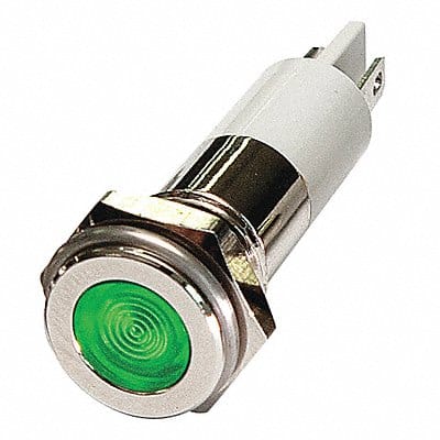 Flat Indicator Light Green 12VDC