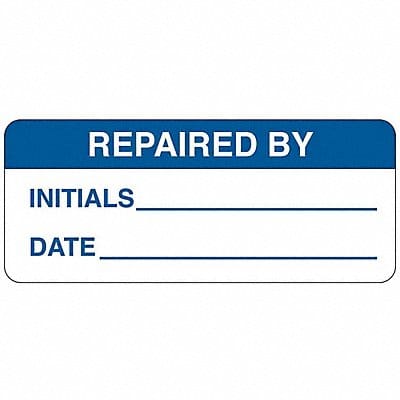 Inspction Label 5/8 Hx1-1/2 W Poly PK14