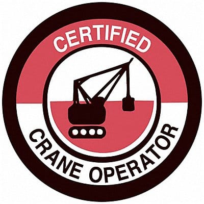 Hard Hat Emblem Labl 2in. Dia Vinyl PK4