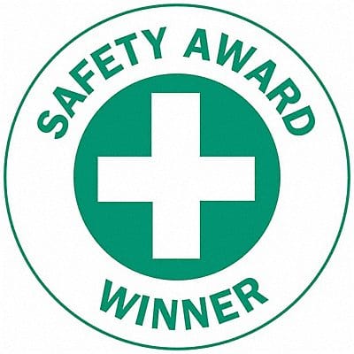 Hard Hat Emblem Labl 2in. Dia Vinyl PK4