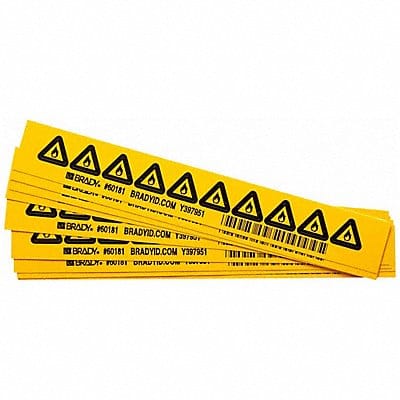 Warning Labels 1/2inHx1/2inW Vinyl PK10