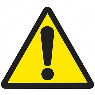 Warning Labels 1/2inHx1/2inW Vinyl PK10