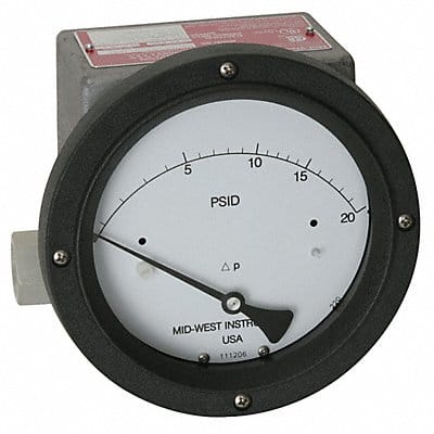 Pressure Gauge 0 to 20 psi