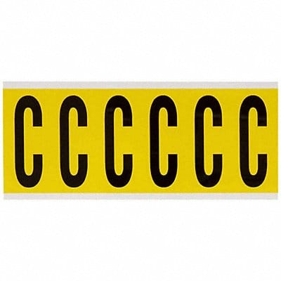 Letter Label C 1-1/2 in W x 3-1/2 in H