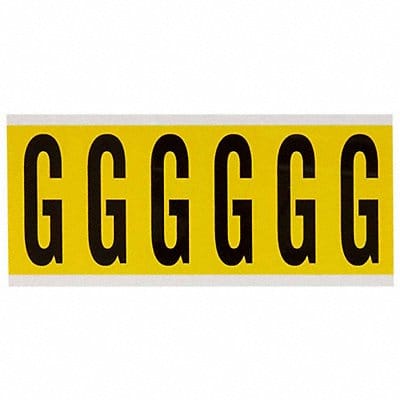 Letter Label G 1-1/2 in W x 3-1/2 in H