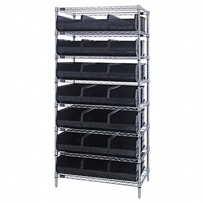 G7076 Bin Shlvng 18inx74inx36in Black
