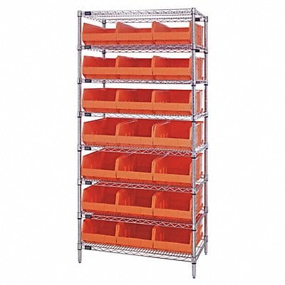 G7070 Bin Shlvng 12inx75inx36in Orange