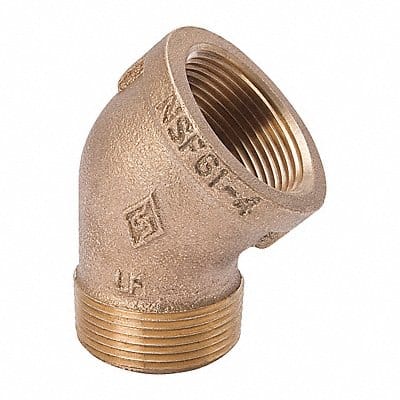 45 Street Elbow Brass 1/2 in NPT