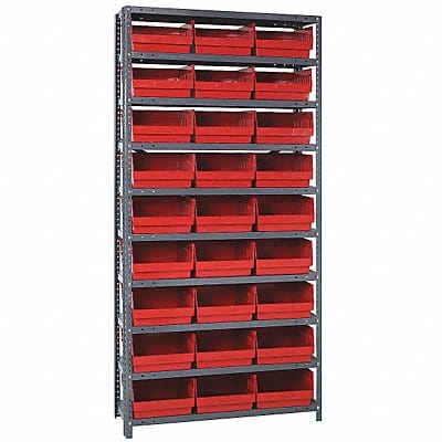 G6989 Bin Shlvng 12inx75inx36in Red