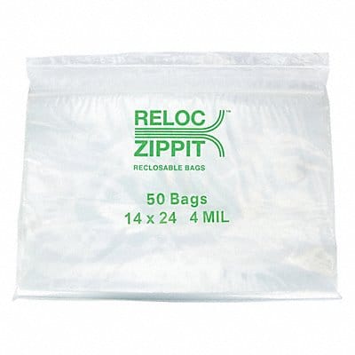 Clear Reclosable Bags 4mil 14 x14 PK250