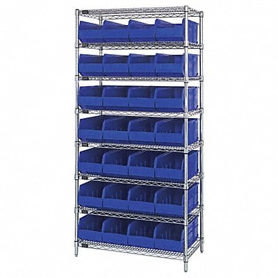G7075 Bin Shlvng 18inx74inx36in Blue