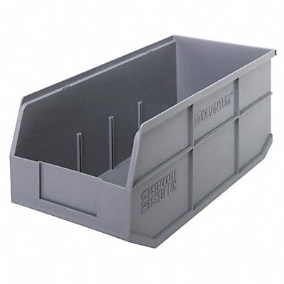 G7049 Shelf Bin Gray Polypropylene 7 in