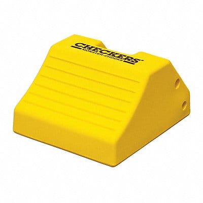 Wheel Chock 10 In H Urethane Yellow
