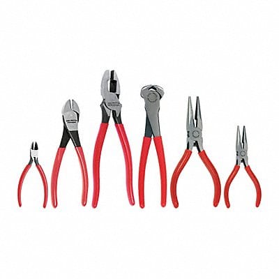 Pliers Set 6 pcs. Plastisol Grips