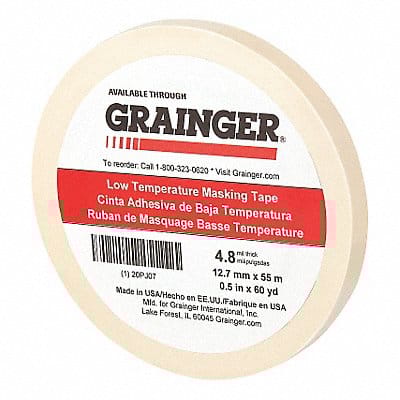 Masking Tape 1/2 W 60 yd L Tan