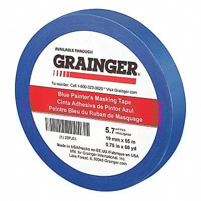 Painters Masking Tape 3/4 W 60yd L Blue