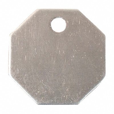 Blank Tag SS 1 1/8in H 1 1/8in W PK25