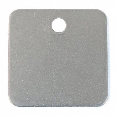 Blank Tag SS 1in H 1in W Silver PK25
