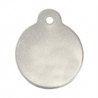 Blank Tag SS 1in H 1in W Silver PK10
