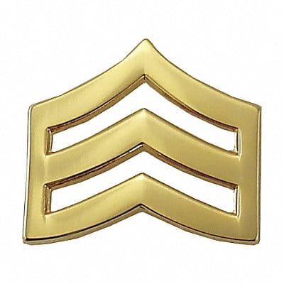 Metal Rank Insignia SGT. Chevron Gold PR