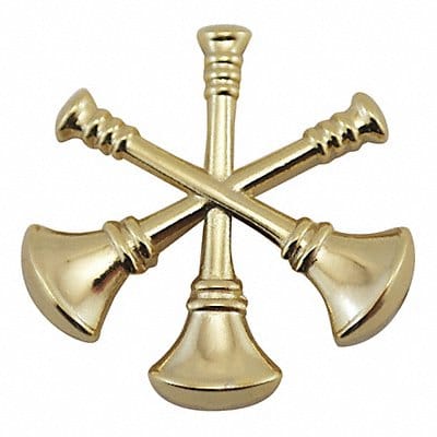 Metal Rank Insignia Fire Bugles Gold PR