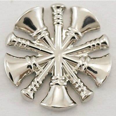 Metal Rank Insignia Fire Bugles Nckl PR