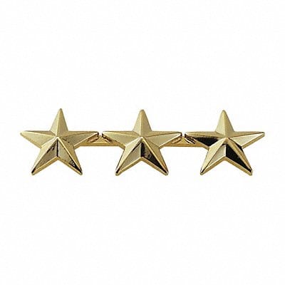 Metal Rnk Insignia Three 5/8 Strs Gld PR