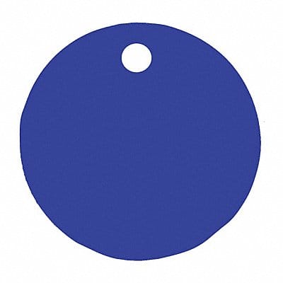 Blank Tag Aluminum 3in H 3in W Blue PK5