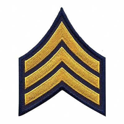 Embrdrd Patch SGT Med Gold/Navy Blue PR
