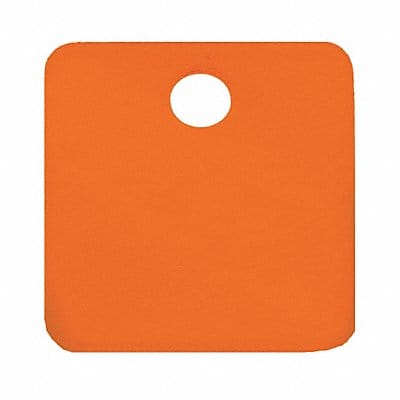 Blank Tag Alum 1in H 1in W Orange PK5