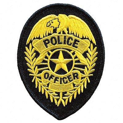Embrdrd Patch Police Officer Gold/Blck