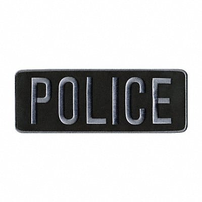 Embrdrd Patch Police Drk Grey on Blck