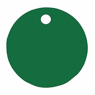 Blank Tag Aluminum 1in H 1in W Green PK5