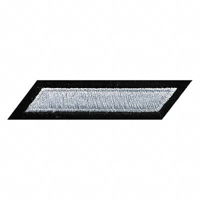 Embrdrd Patch Hashmark Wht on Black Felt