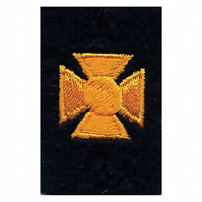 Embrdrd Patch 1 Cross Drk Gold/Blck Felt