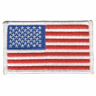 Embroidered Patch U.S. Flag White