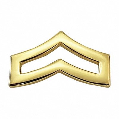 Metal Rank Insignia CPL. Chevron Gold PR