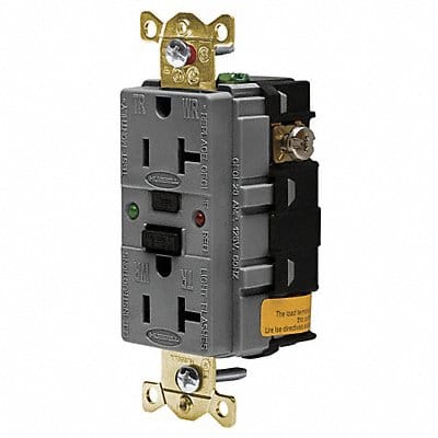 Recept Gray 20 A GFCI 2P3W Bk Sd 1PK