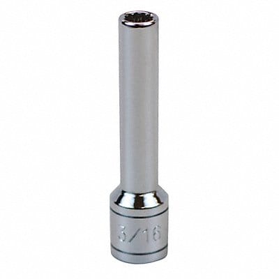 Socket Steel Chrome 3/16 in