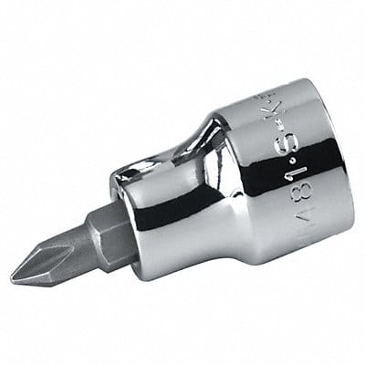 Socket Bit Steel 1/4 in TpSz #2