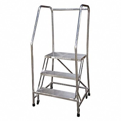 Rolling Ladder Steel 60In. H. Gray