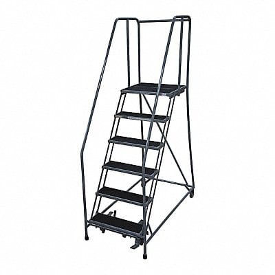 Rolling Ladder Steel 90In. H. Gray Rolling Ladder Steel 90In. H. Gray