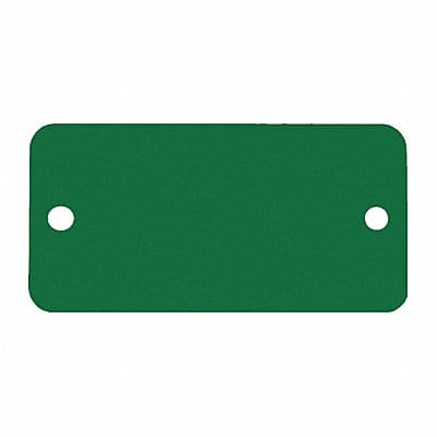 Blank Tag Aluminum 1in H 3in W Green PK5